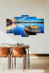 Deniz Manzarası 5 Parçalı Mdf Tablo 60 x 100