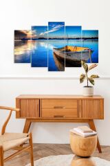Deniz Manzarası 5 Parçalı Mdf Tablo 60 x 100