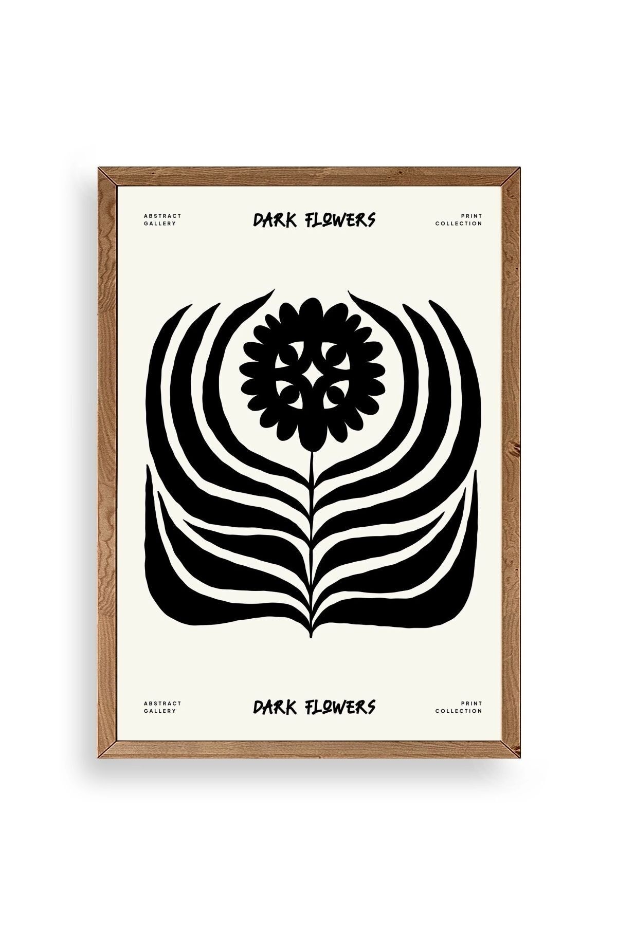 Soyut Ahşap Çerçeveli Tablo 30 x 42