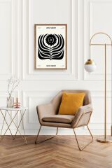 Soyut Ahşap Çerçeveli Tablo 30 x 42