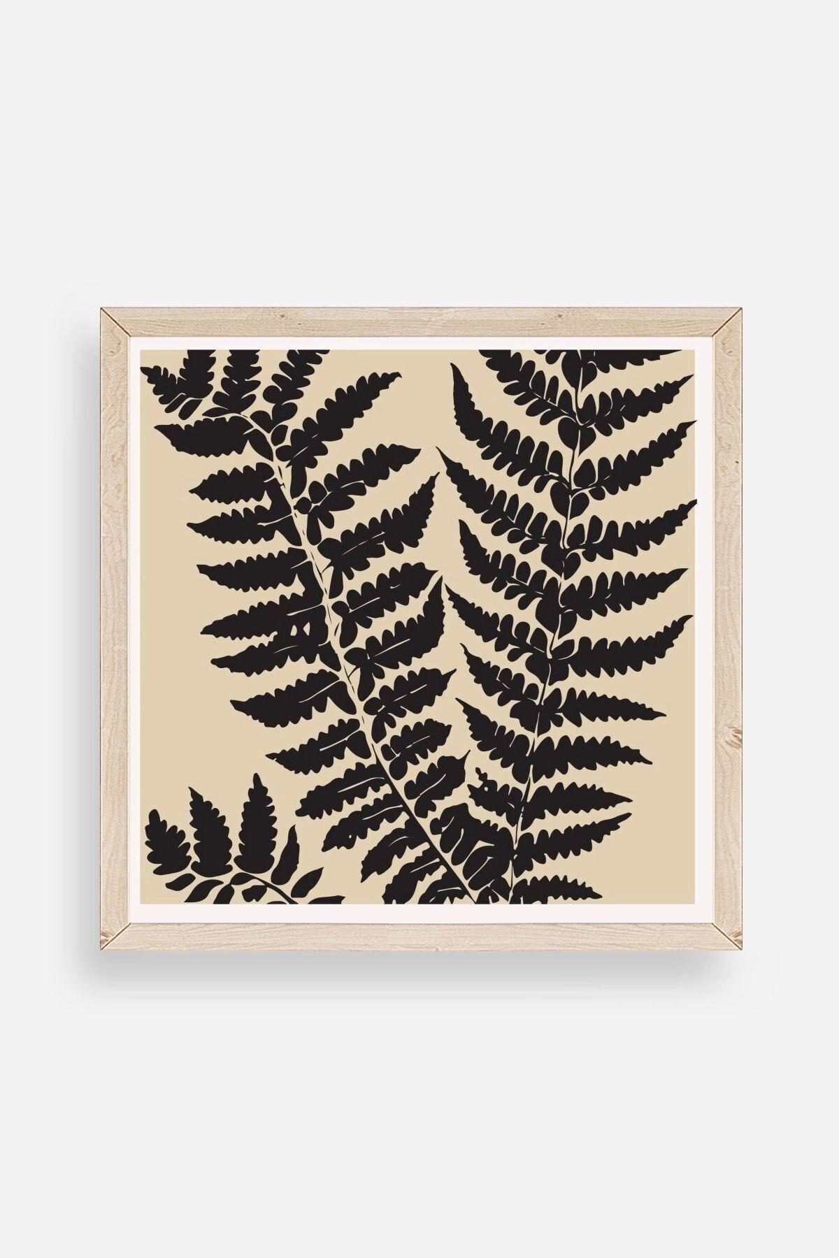 Yaprak Ahşap Çerçeveli Tablo 42 x 42