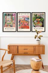 Matisse Üçlü Ahşap Çerçeveli Tablo 40 x 60