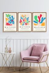 Matisse Üçlü Ahşap Çerçeveli Tablo 23 x 30