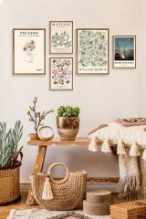 Ünlü Tablo Seti 5'li Tablo 30 x 40