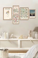 Ünlü Tablo Seti 5'li Tablo 30 x 40