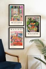Matisse Üçlü Ahşap Çerçeveli Tablo 30 x 40