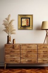 Gustav Klimpt Çerçeveli Taş Tablo 20 cm