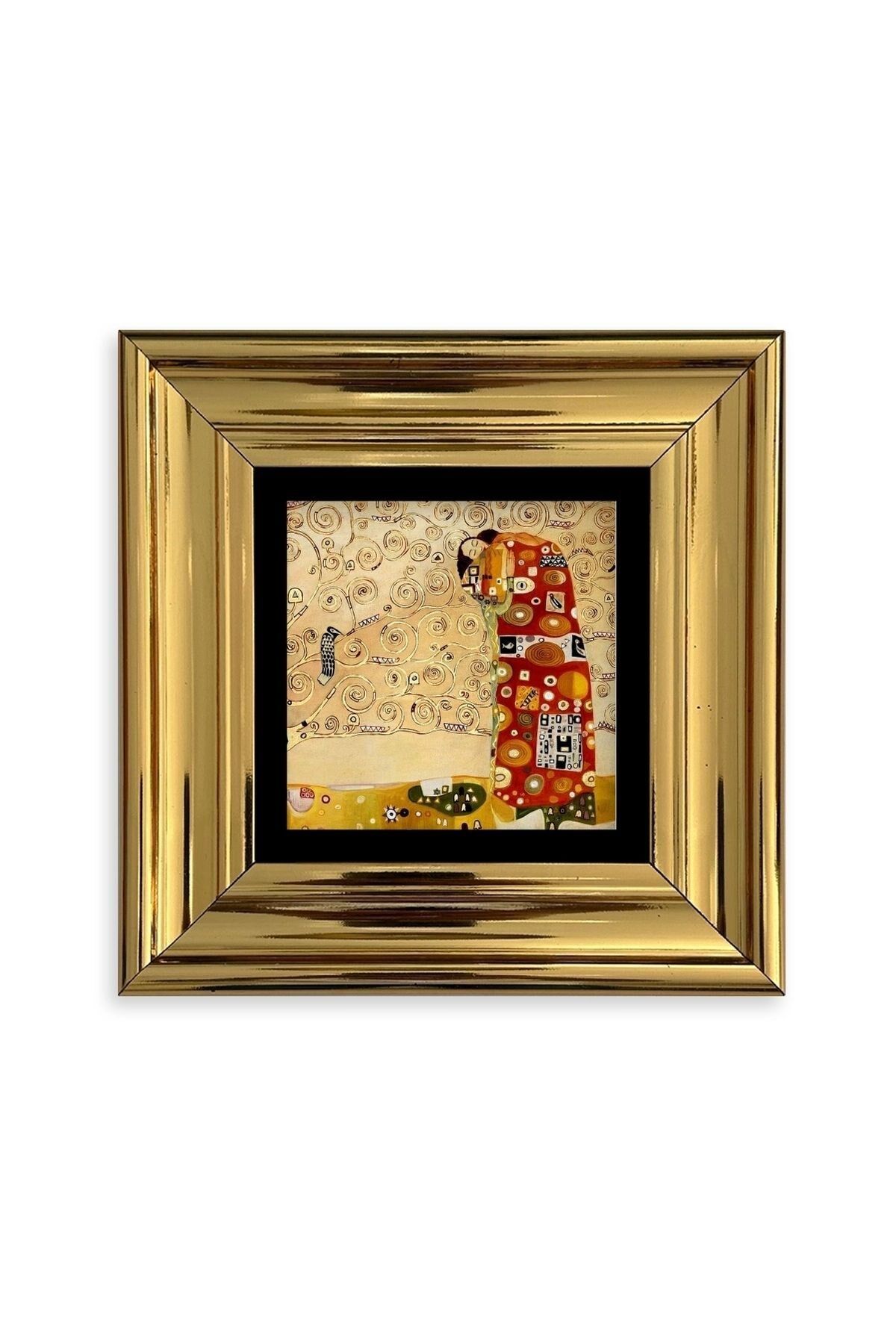 Gustav Klimpt Çerçeveli Taş Tablo 20 cm