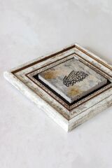 Hat Yazılı Çerçeveli Taş Tablo , Çerçeveli Taş Duvar Dekoru-enkcrcvtbl-00118 20 cm