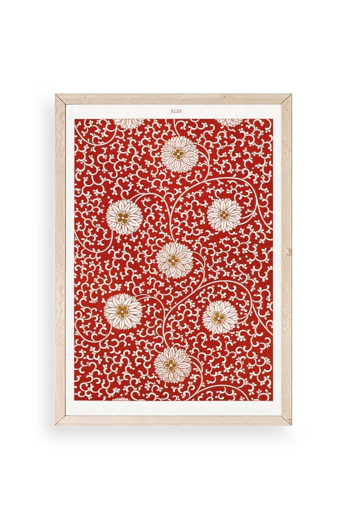 Çiçekler Ahşap Çerçeveli Tablo 17 x 23