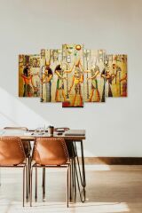 Mısır Yapıtlar 5 Parçalı Mdf Tablo 60 x 100