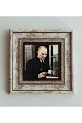 Atatürk Çerçeveli Taş Tablo , Çerçeveli Taş Duvar Dekoru 20 cm