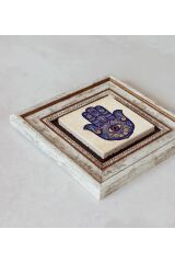 Fatıma Ana Eli Çerçeveli Taş Tablo 20 cm