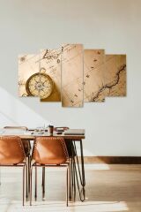 Puslu Kıtalar 5 Parçalı Mdf Tablo 60 x 100