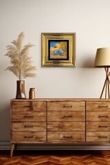 Van Gogh Çerçeveli Taş Tablo 20 cm