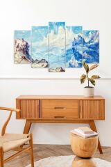 Manzara Doğa 5 Parçalı Mdf Tablo 60 x 100