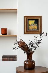 Kafe Çerçeveli Taş Tablo 20 cm