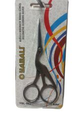 Nakış Makası Kuğulu Dekoratif Makas Gümüş YBL-043 Model 13