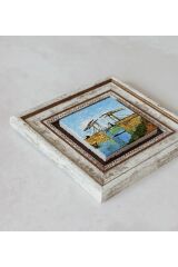 Vincent Van Gogh Çerçeveli Taş Tablo , Çerçeveli Taş Duvar Dekoru 20 cm