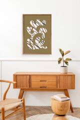 Soyut Ahşap Çerçeveli Tablo 30 x 42