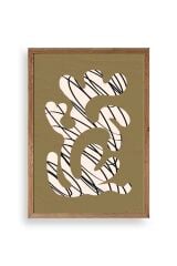 Soyut Ahşap Çerçeveli Tablo 23 x 30