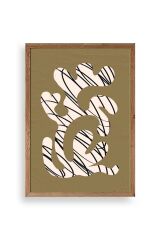 Soyut Ahşap Çerçeveli Tablo 50 x 70