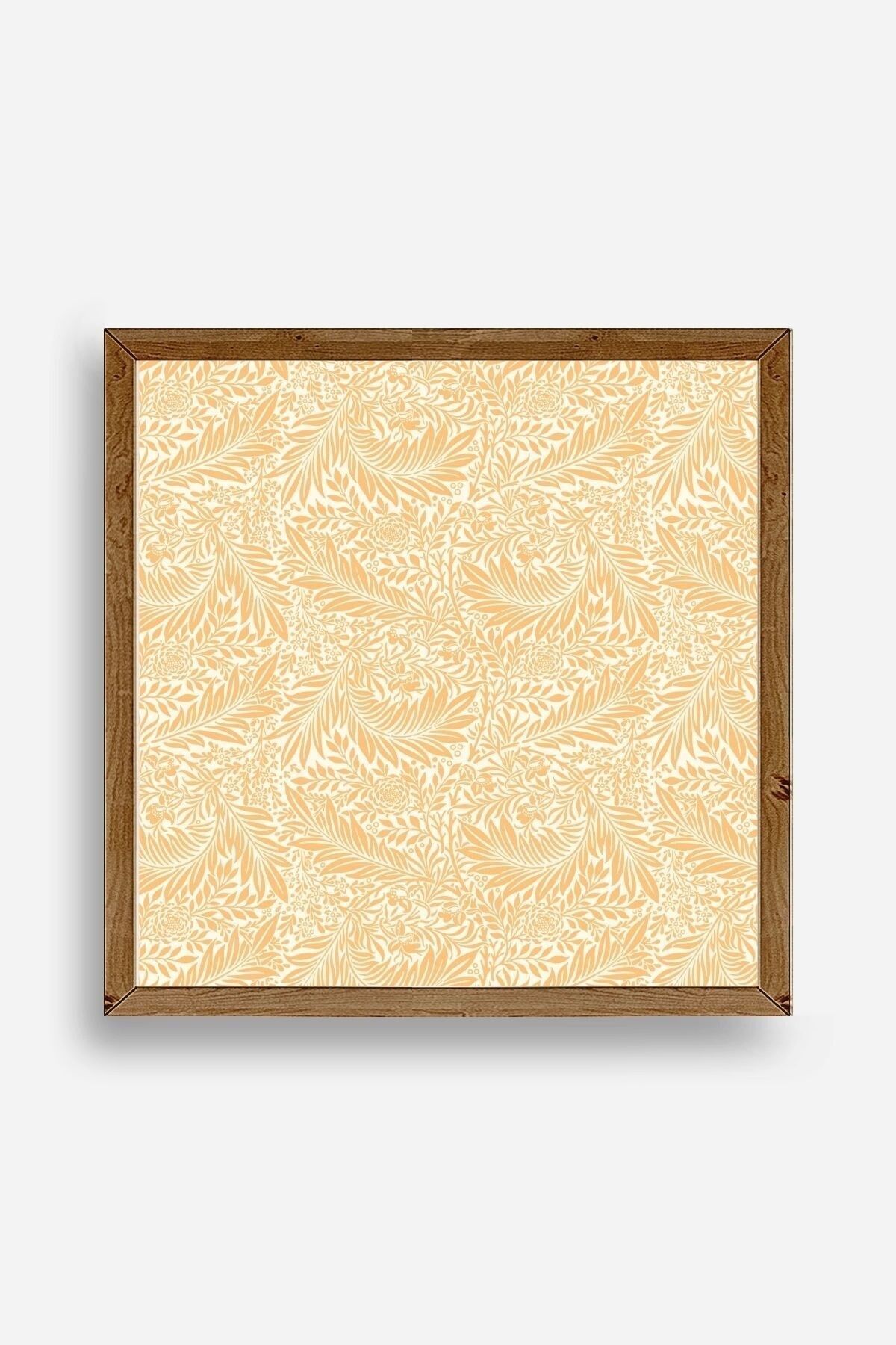 Yaprak Ahşap Çerçeveli Tablo 50 x 50