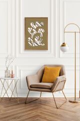 Soyut Ahşap Çerçeveli Tablo 50 x 70