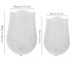 BUFFER® Orta Hamur Torbası Silikon Şeffaf Hamur Yoğurma Torbası Ekmek Makarna Mantı  Hamuru Kolay Yo