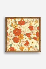 Çiçek Ahşap Çerçeveli Tablo 42 x 42