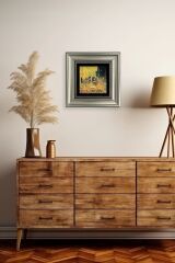 Kafe Çerçeveli Taş Tablo 20 cm