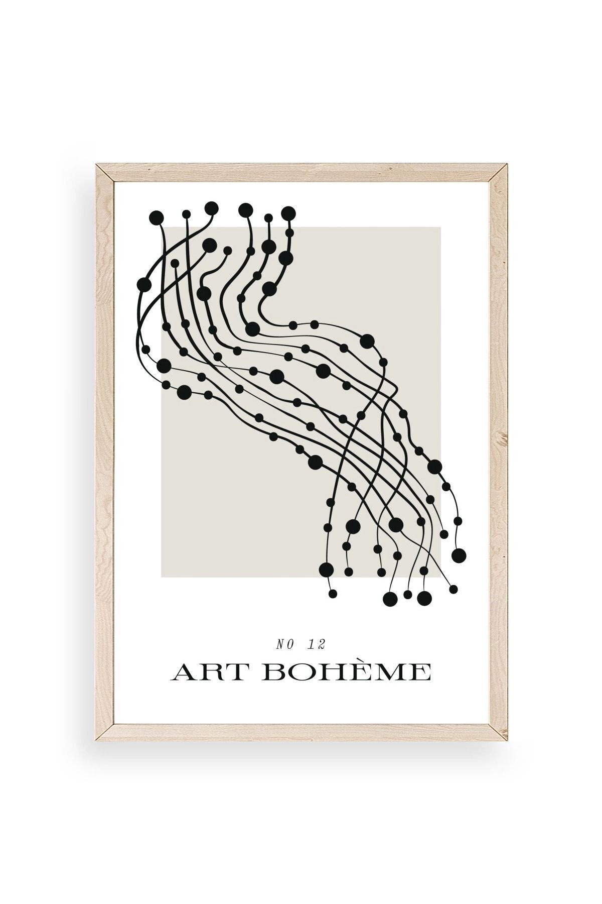 Soyut Ahşap Çerçeveli Tablo 17 x 23