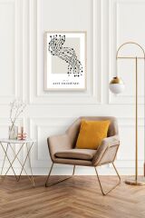 Soyut Ahşap Çerçeveli Tablo 50 x 70