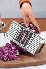 BUFFER® Ayarlanabilir 3 Farklı Başlıklı Tutmalı Sebze Dilimleyici Peynir Rendeleyici Aparat