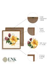 Çiçek Ahşap Çerçeveli Tablo 42 x 42