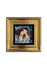 Sevgililer Çerçeveli Taş Tablo 20 cm