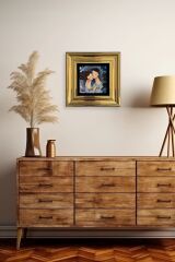 Sevgililer Çerçeveli Taş Tablo 20 cm