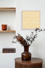 Yaprak Ahşap Çerçeveli Tablo 50 x 50