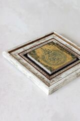 Hat Yazılı Çerçeveli Taş Tablo , Çerçeveli Taş Duvar Dekoru-enkcrcvtbl-00119 20 cm