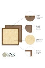 Yaprak Ahşap Çerçeveli Tablo 23 x 23