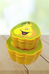 BUFFER® 2'li İç İçe Geçebilen Armut Model Saklama ve Beslenme Kabı Seti (550 ml + 250 ml)