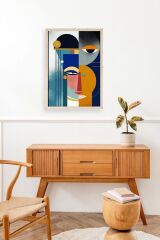 Modern Ahşap Çerçeveli Tablo 17 x 23