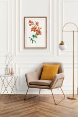 Turuncu Zambak Ahşap Çerçeveli Tablo 50 x 70