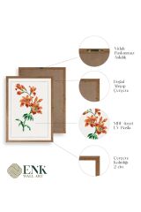 Turuncu Zambak Ahşap Çerçeveli Tablo 23 x 30