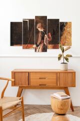 Kadın Manzarası 5 Parçalı Mdf Tablo 60 x 100