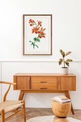 Turuncu Zambak Ahşap Çerçeveli Tablo 17 x 23