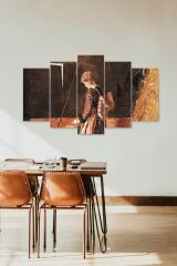 Kadın Manzarası 5 Parçalı Mdf Tablo 60 x 100
