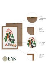 Daldaki Kuş Ahşap Çerçeveli Tablo 30 x 42