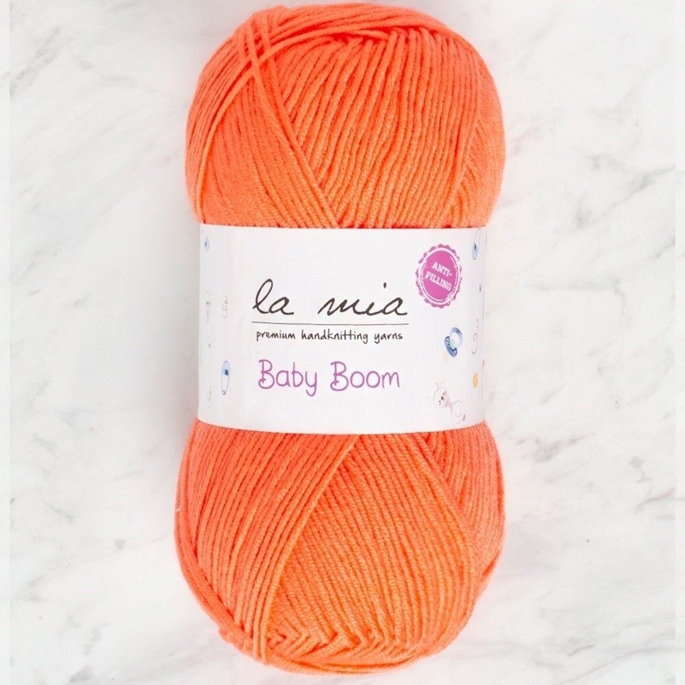 La Mia Baby Boom Neon Turuncu El Örgü İpi - 1212 - 34109