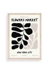 Yaprak Ahşap Çerçeveli Tablo 50 x 70